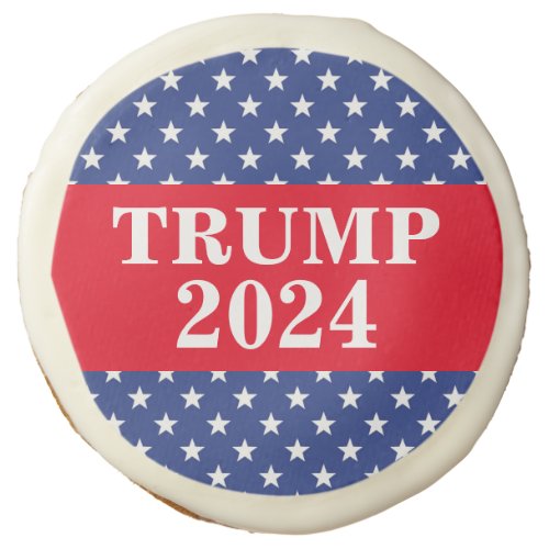 American Flag Design Trump 2024 Campaign Sugar Cookie