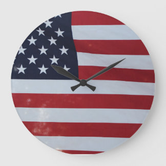 American flag designed clock. large clock