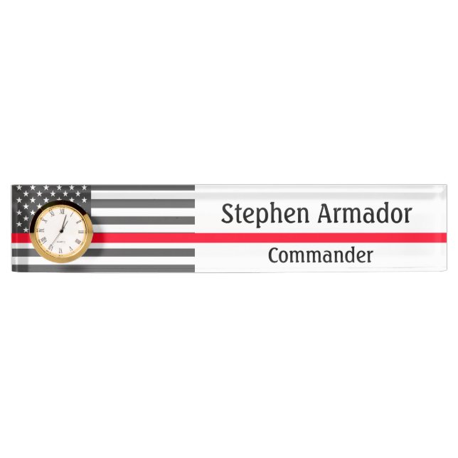 American Flag Desk Name Plate (Front)