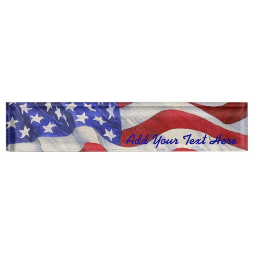 American Flag _ Desk Nameplate