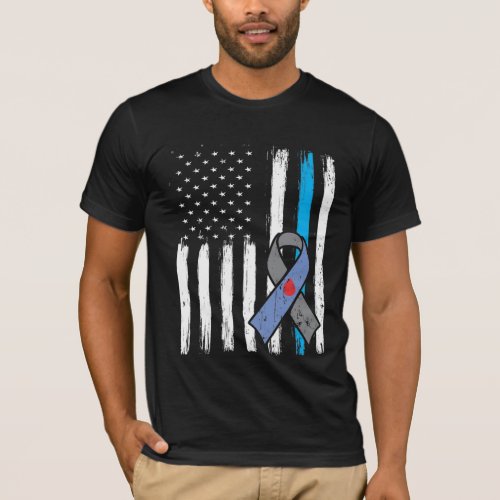 American Flag Diabetic Warrior Diabetes Awareness T_Shirt