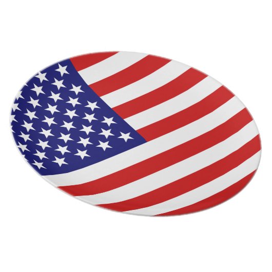 American flag dinner plate (Right Side)