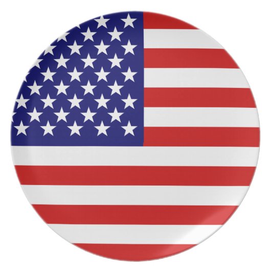 American flag dinner plate (Front)