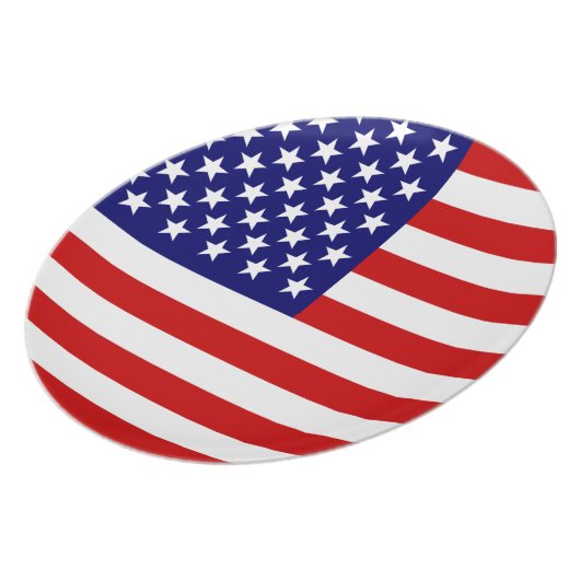 American flag dinner plate (Left Side)