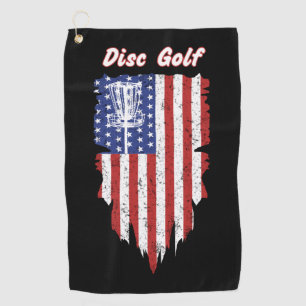 American Flag  Disc Golf Basket Golf Towel