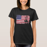 american flag disc golf usa flag disc golf T-Shirt
