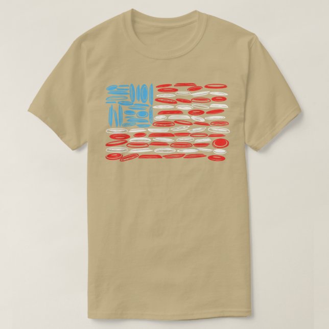 American Flag Disc Golf Usa Old Glory Graphic 17  T-Shirt (Design Front)