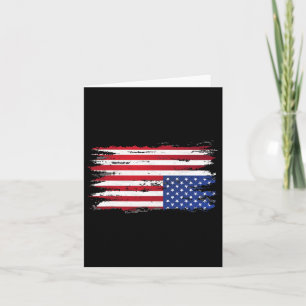 American Flag Distress Upside Down Patriotic Usa 4 Card
