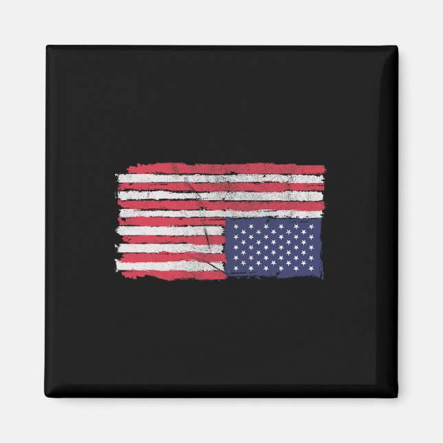 American Flag Distress Upside Down United States U Magnet (Front)