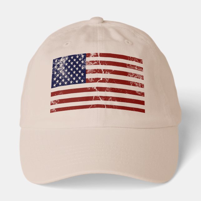 American Flag Distressed Hat (Front)