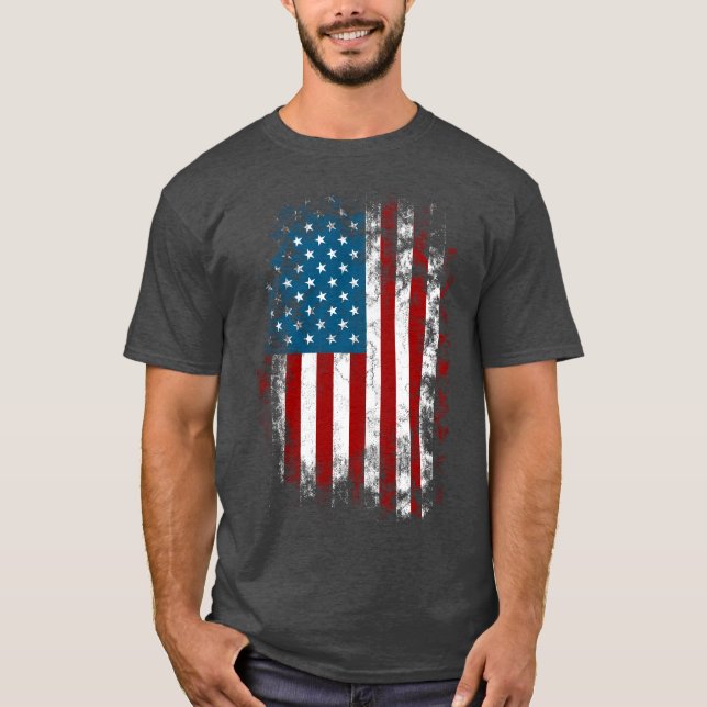 American Flag Distressed T-Shirt (Front)