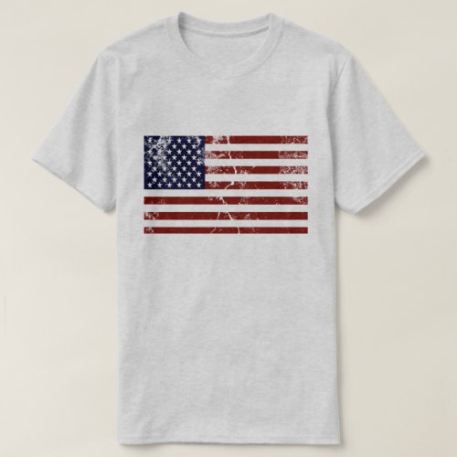 American Flag Distressed T_Shirt