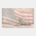 American Flag Dog Large Post it Notes