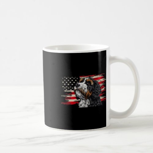 American Flag Dog Lover 4th Of July  Coffee Mug