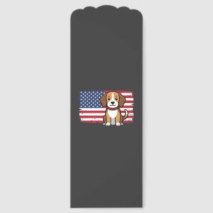 American Flag Dog Patriotic Vector Bookmarks