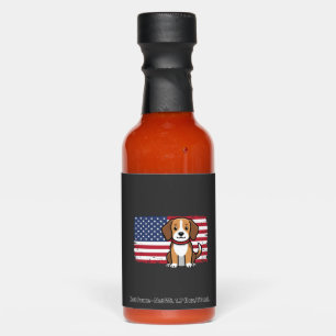 American Flag Dog Patriotic Vector Hot Sauces