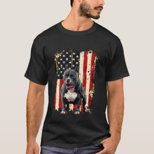 American Flag Dog Pitbull T-Shirt