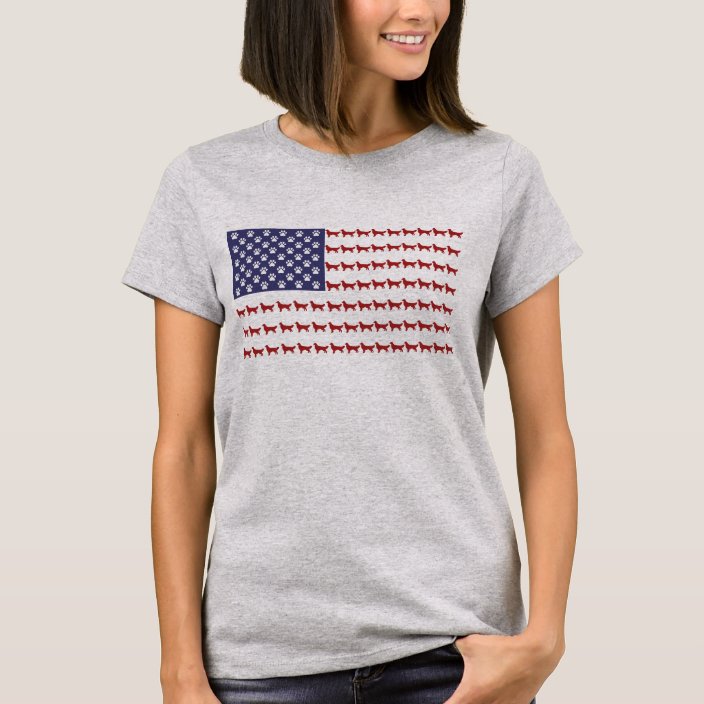 American Flag Dog T-Shirt | Zazzle.com