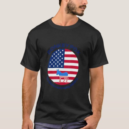 American Flag Donkey Pox The Desease Destroying Am T_Shirt