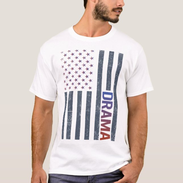 American Flag Drama T-Shirt (Front)