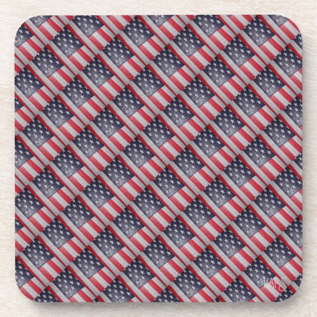 American Flag Drink Coaster (Front)