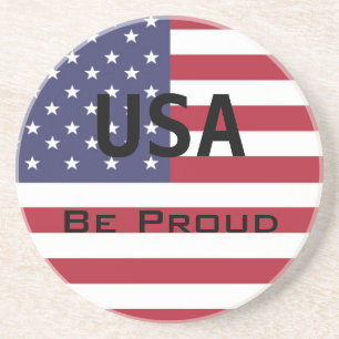 American Flag Drink Coaster