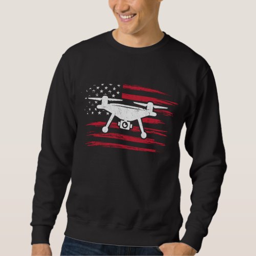 American Flag Drone Pilot USA Drone Operator Sweatshirt
