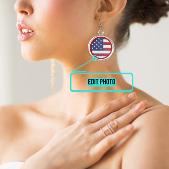 American Flag Drop Earrings by emissary000 at Zazzle
