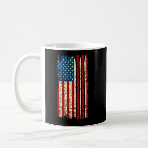 American Flag Drumstick  Usa Flag Drummer Musician Coffee Mug