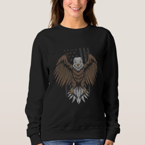 American Flag Eagle 4th Of July Independence Day P Sweatshirt