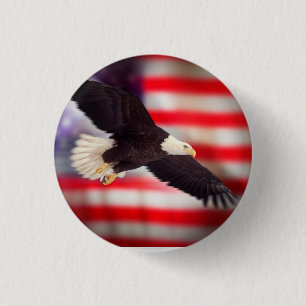 American Flag & Eagle Button
