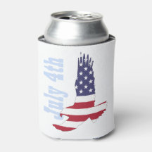 American Flag & Eagle Can Cooler, 4th of July