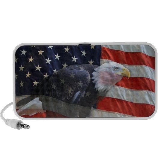 American Flag Eagle Doodle Speaker