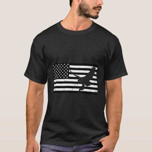 American Flag Eagle Eagle Catch Fish Patriotic Eag T_Shirt