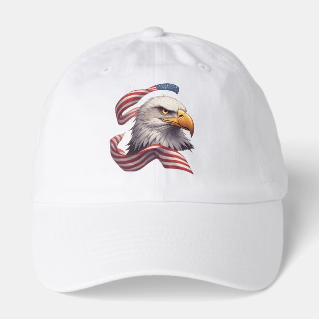 American Flag Eagle Gift for Men and Women Hat (Front)