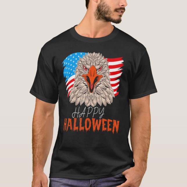 American Flag Eagle Halloween T-Shirt (Front)