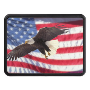 American Flag & Eagle Hitch Cover Receiver