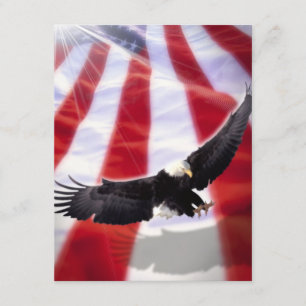 American Flag & Eagle Invitation