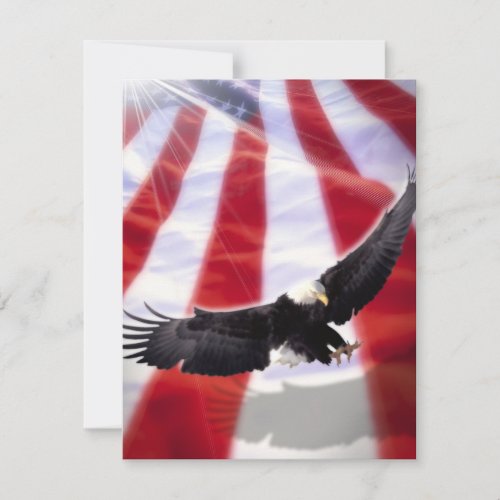 American Flag  Eagle Invitation