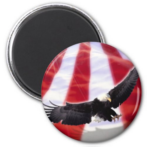 American Flag  Eagle Magnet