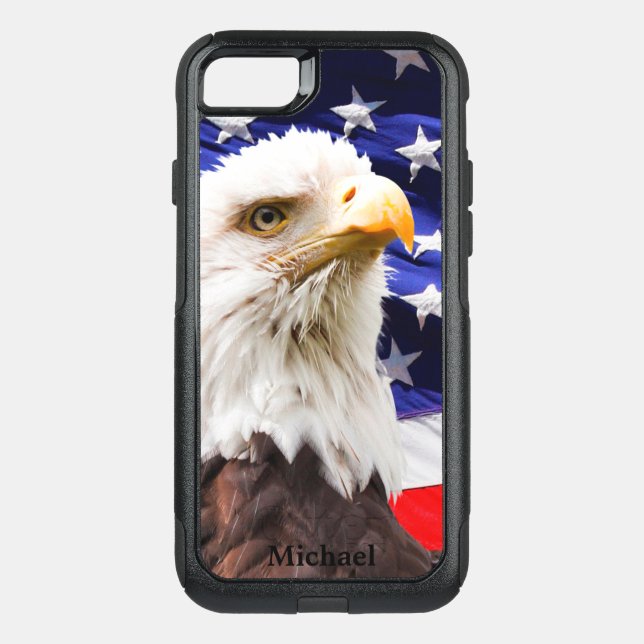American Flag Eagle Otterbox iPhone Case (Back)