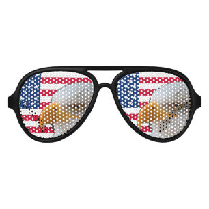 American Flag & Eagle Party Shades Sunglasses