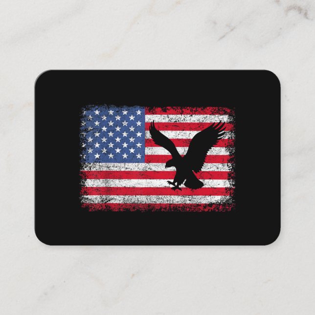 American Flag Eagle USA Business Card (Front)