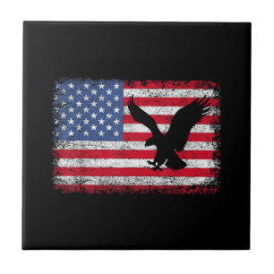 American Flag Eagle USA Ceramic Tile