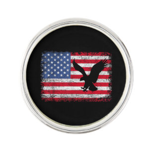 American Flag Eagle USA Lapel Pin
