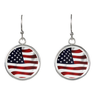 American Flag Earrings