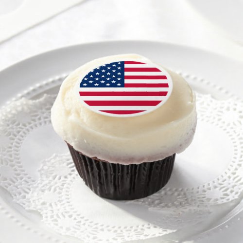 American Flag Edible Frosting Rounds USA