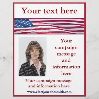 American Flag Election Campaign Flyer Template