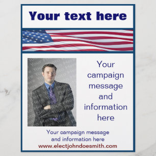 American Flag Election Campaign Flyer Template