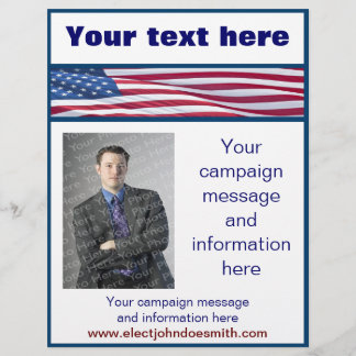 American Flag Election Campaign Flyer Template
